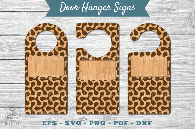 Abstract Door Hanger Signs Template Clipart Bundle - CraftNest - Digital Crafting and Art