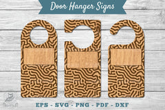 Abstract Door Hanger Signs Template Clipart Bundle - CraftNest - Digital Crafting and Art