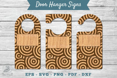 Abstract Door Hanger Signs Template Clipart Bundle - CraftNest - Digital Crafting and Art
