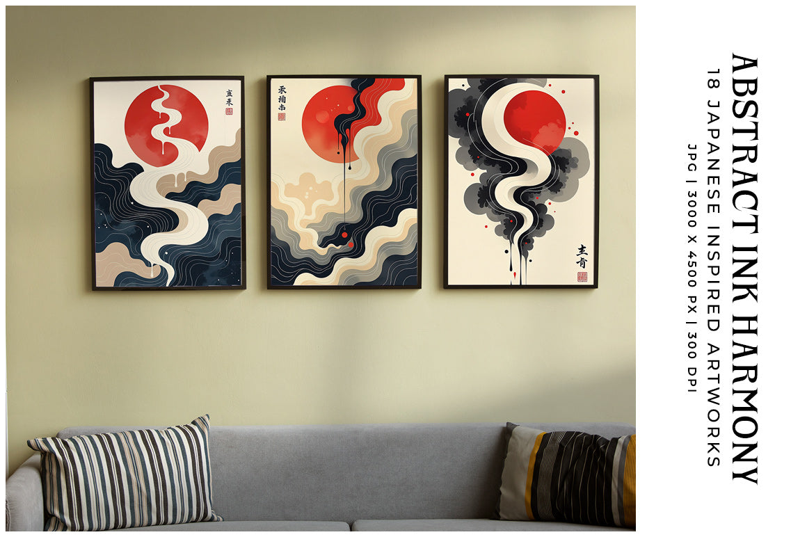 Abstract Japanese Artworks - Wall Art