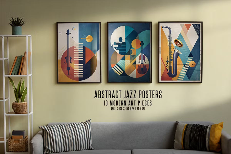 Abstract Jazz Posters - Wall Art