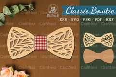 Abstract Pattern Laser Cut Bowtie Clipart Bundle - CraftNest - Digital Crafting and Art