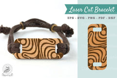 Abstract Pattern Laser Cut Bracelet Design Bundle - CraftNest - Digital Crafting and Art