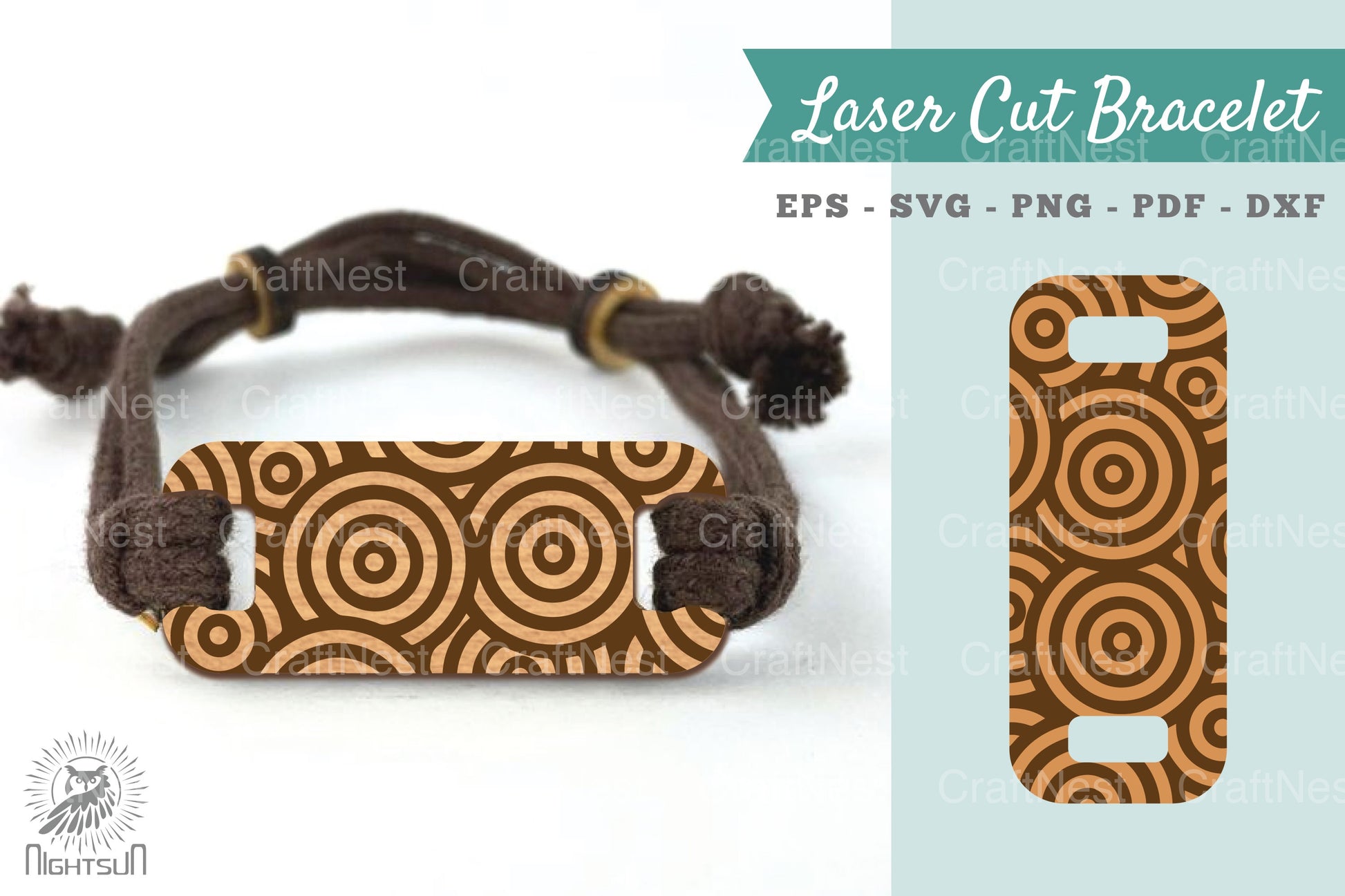 Abstract Pattern Laser Cut Bracelet Design Bundle - CraftNest - Digital Crafting and Art