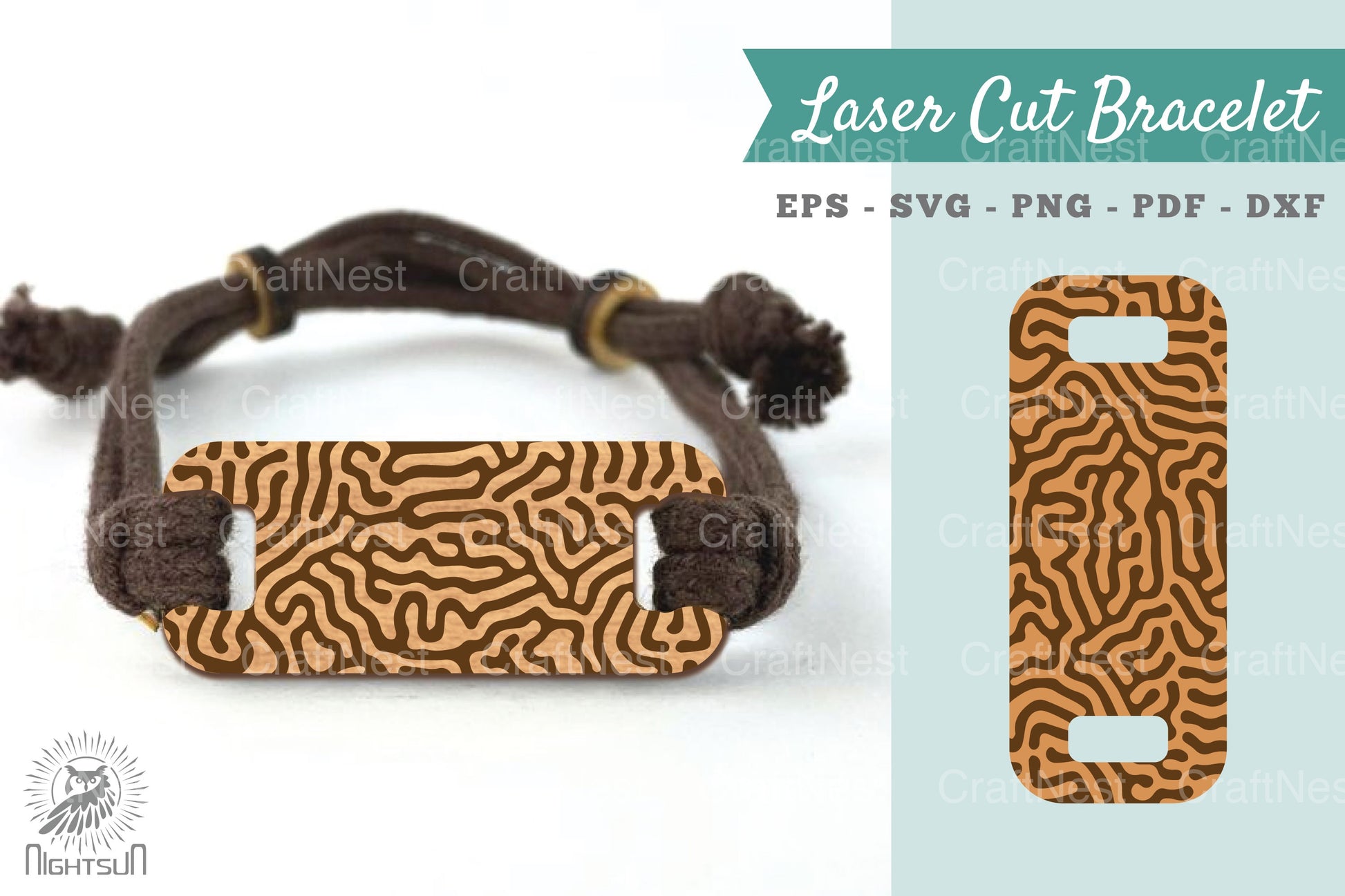 Abstract Pattern Laser Cut Bracelet Design Bundle - CraftNest - Digital Crafting and Art