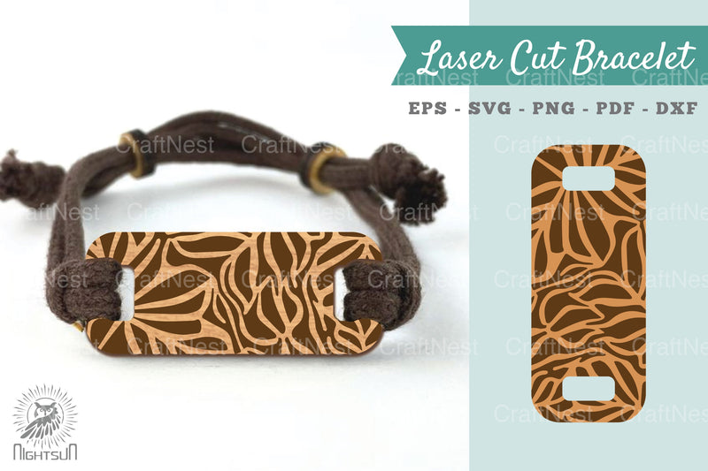 Abstract Pattern Laser Cut Bracelet Design Bundle - CraftNest - Digital Crafting and Art