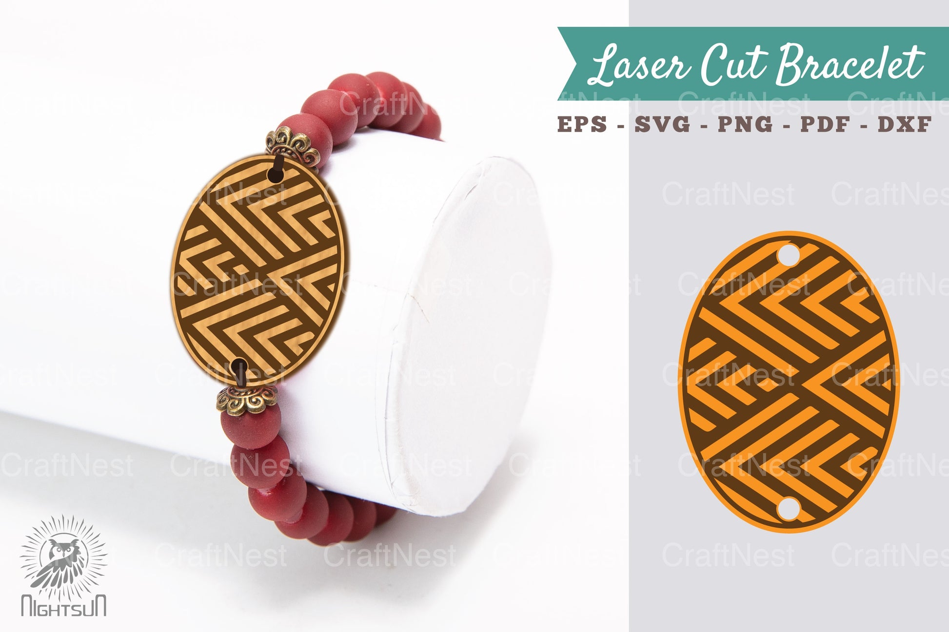 Abstract Pattern Laser Cut Bracelet Design Bundle - CraftNest - Digital Crafting and Art