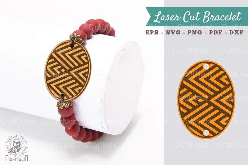 Abstract Pattern Laser Cut Bracelet Design Bundle - CraftNest - Digital Crafting and Art