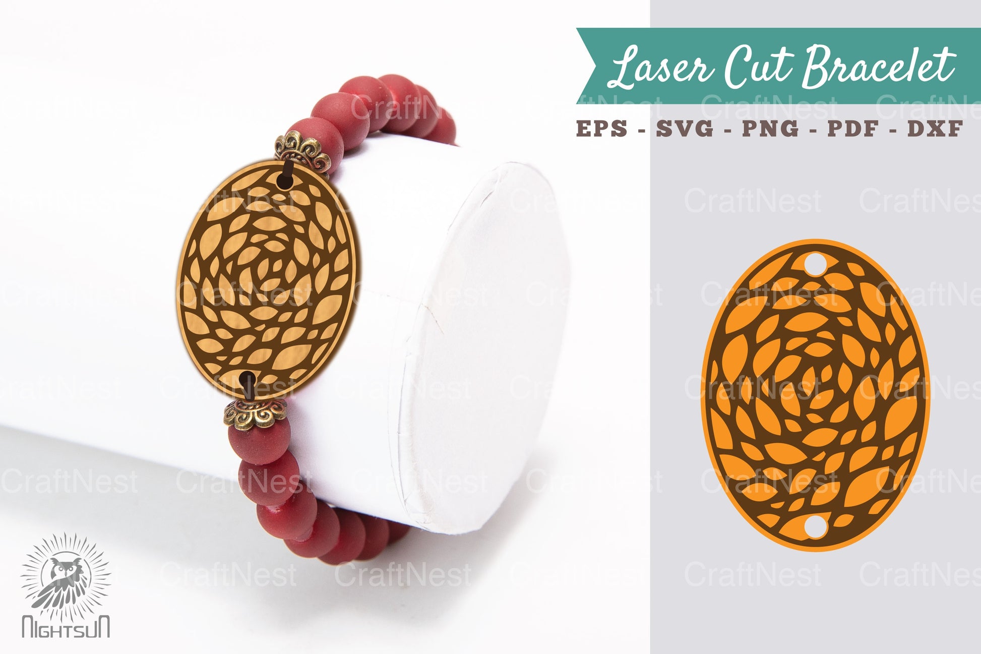 Abstract Pattern Laser Cut Bracelet Design Bundle - CraftNest - Digital Crafting and Art