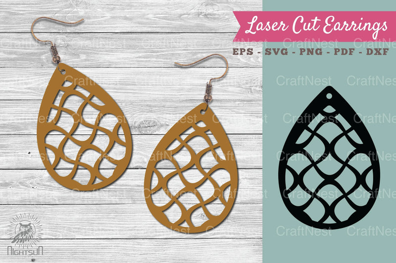 Abstract Pattern Laser Cut Earrings SVG Bundle - CraftNest - Digital Crafting and Art