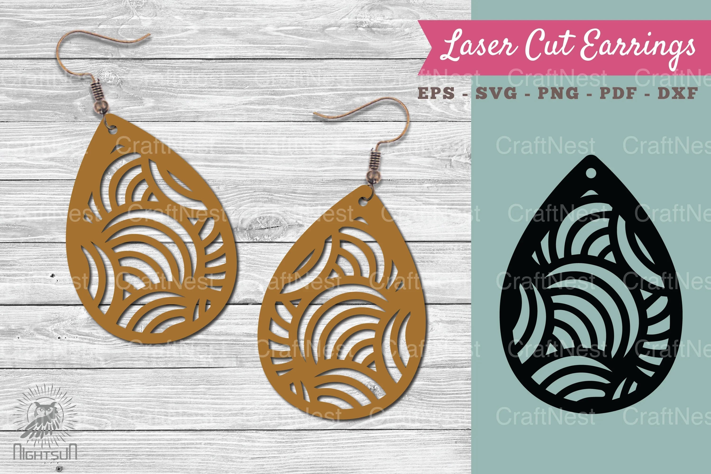 Abstract Pattern Laser Cut Earrings Clipart Bundle - CraftNest - Digital Crafting and Art