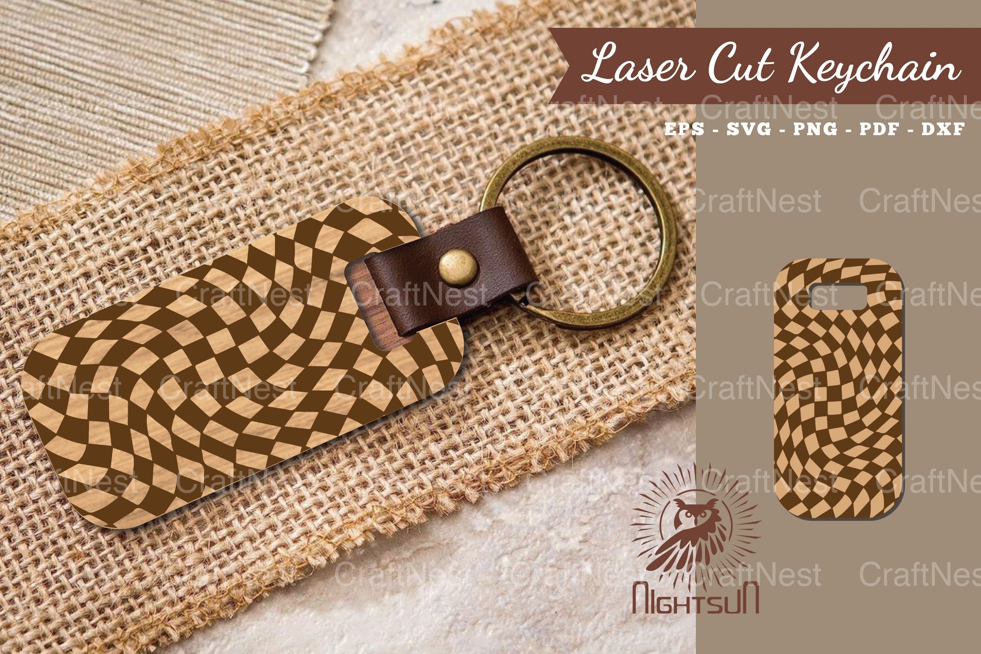 Abstract Pattern Laser Cut Keychain Design Bundle - CraftNest - Digital Crafting and Art