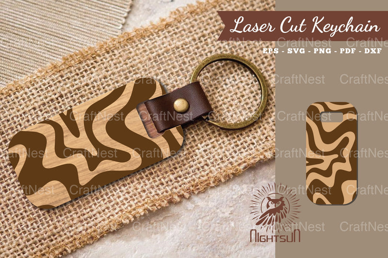 Abstract Pattern Laser Cut Keychain Design Bundle - CraftNest - Digital Crafting and Art
