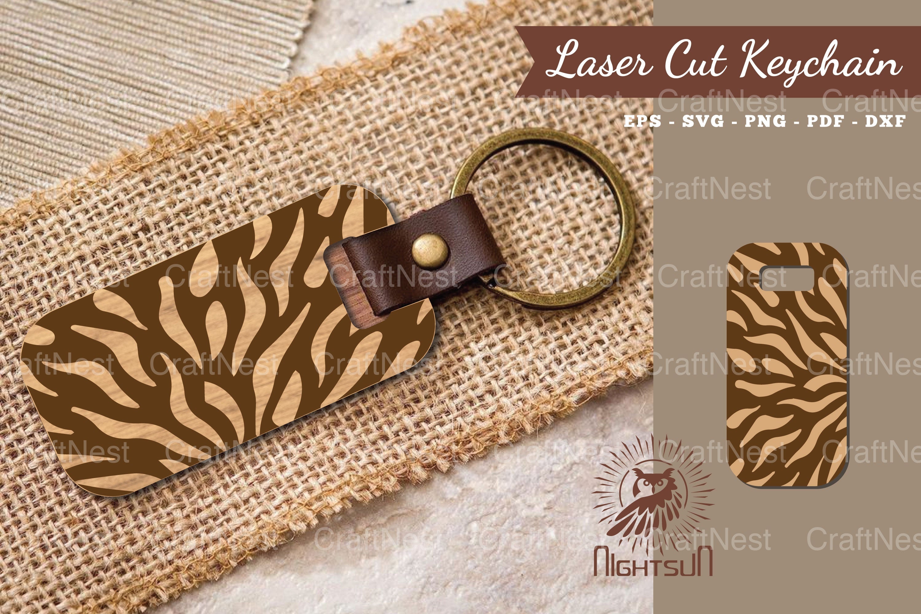 Abstract Pattern Laser Cut Keychain Design Bundle - CraftNest - Digital Crafting and Art