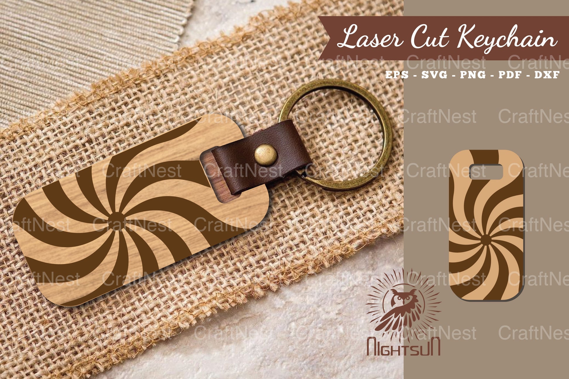 Abstract Pattern Laser Cut Keychain Design Bundle - CraftNest - Digital Crafting and Art
