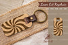 Abstract Pattern Laser Cut Keychain Design Bundle