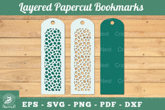 Abstract Pattern Layered Papercut Bookmarks Clipart Bundle - CraftNest - Digital Crafting and Art