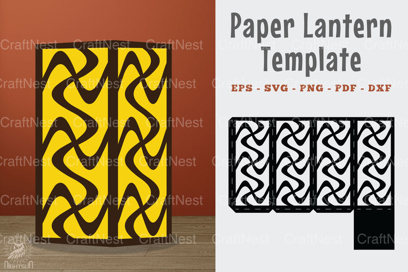 Abstract Pattern Paper Lantern Template Bundle - CraftNest - Digital Crafting and Art