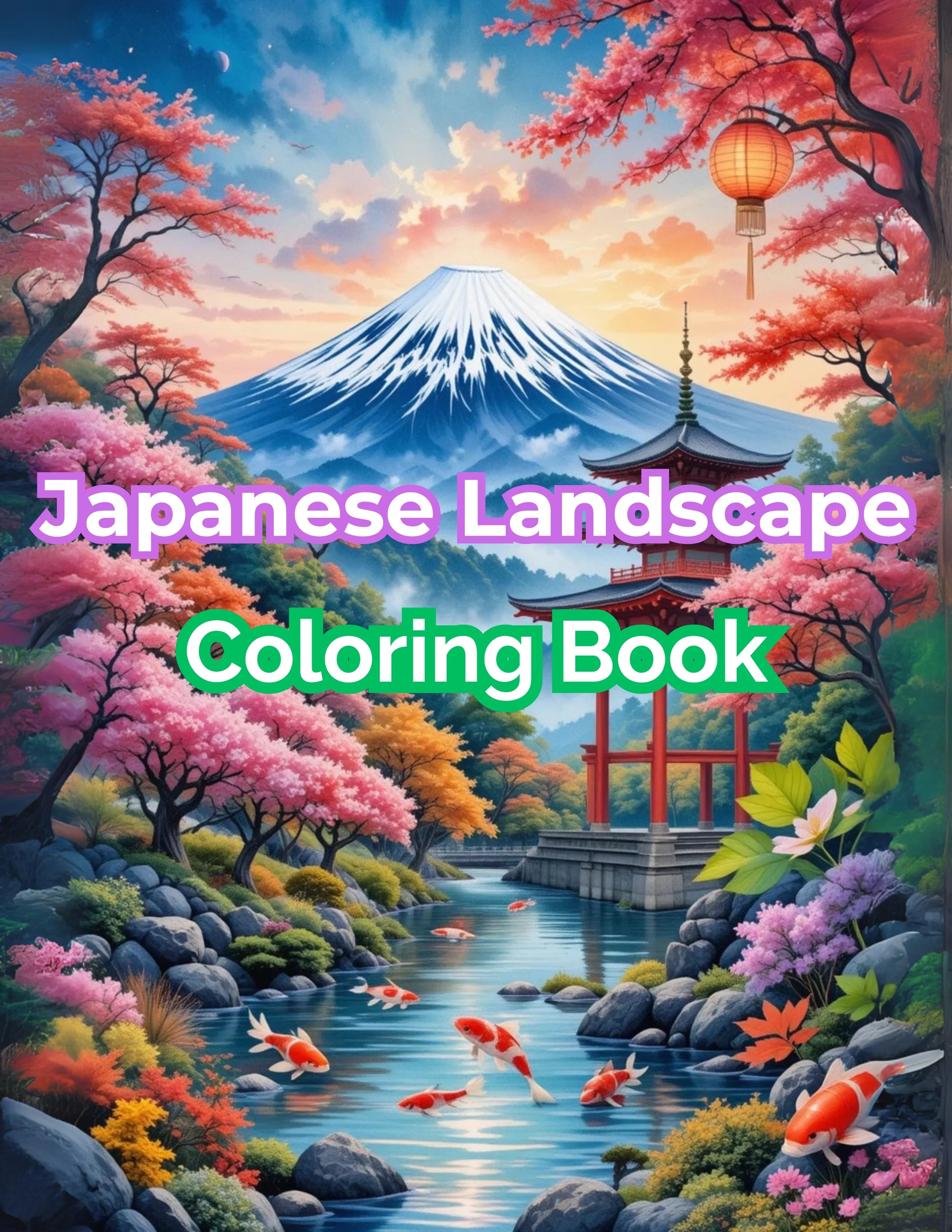 Japanese Landscape Coloring Book Bundle - CraftNest - Digital Crafting and Art