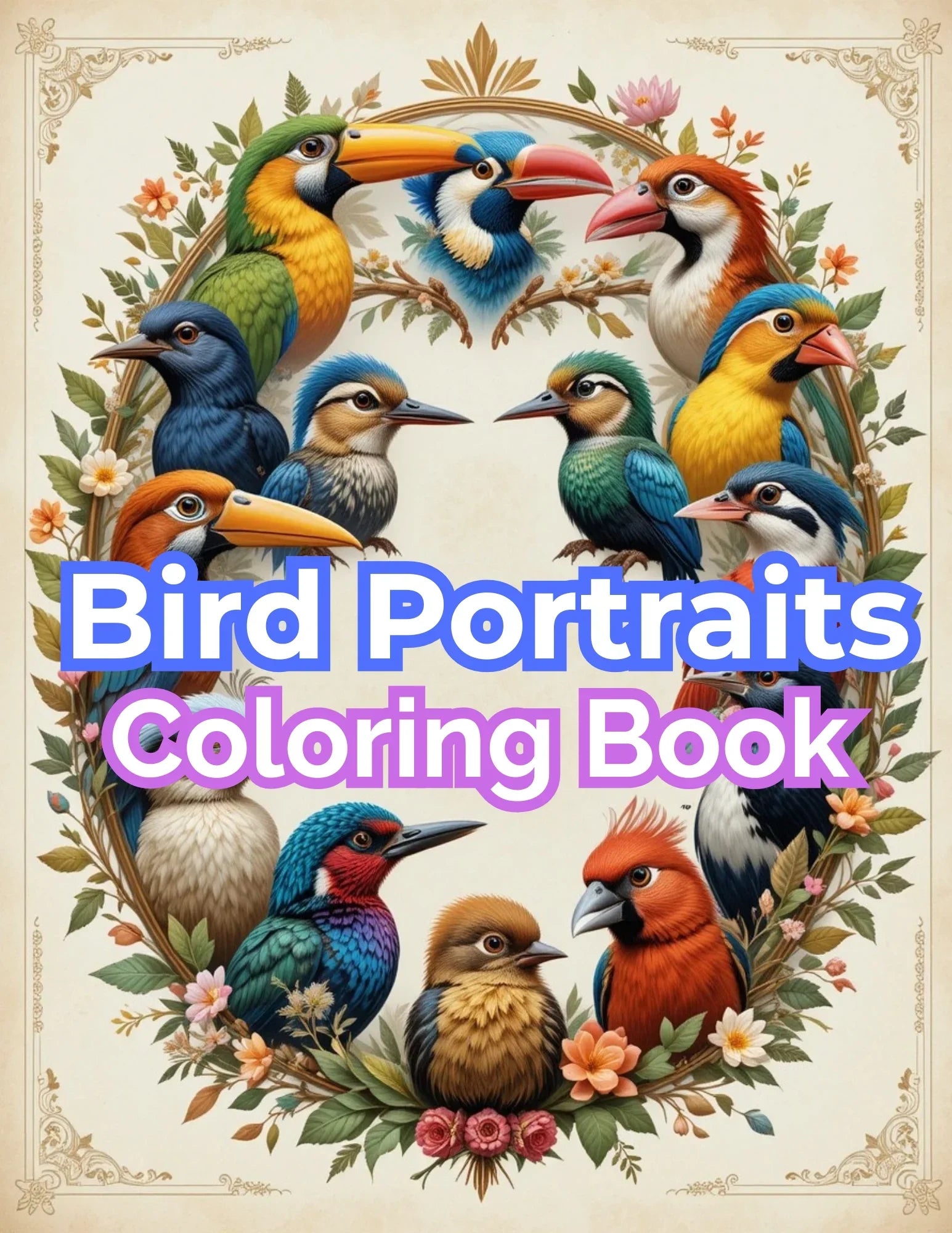 Bird Portraits Coloring Book Bundle - CraftNest - Digital Crafting and Art