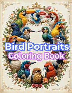 Bird Portraits Coloring Book Bundle - CraftNest - Digital Crafting and Art