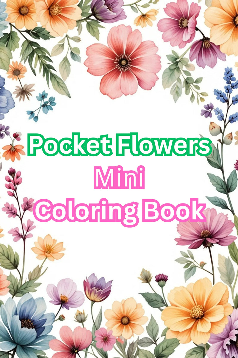 Pocket Flower Coloring Book Bundle - CraftNest - Digital Crafting and Art