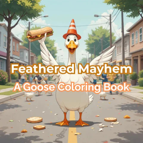 Feathered Mayhem: Goose Coloring Book Bundle - CraftNest - Digital Crafting and Art
