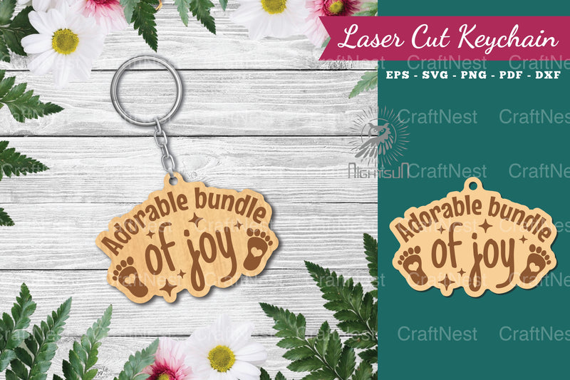Adorable Bundle of Joy Laser Cut Keychain Bundle - CraftNest - Digital Crafting and Art