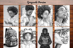 Afro American Back To School Coloring Books - CraftNest - Digital Crafting and Art