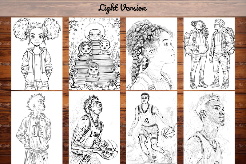 Afro American Back To School Coloring Books - CraftNest - Digital Crafting and Art