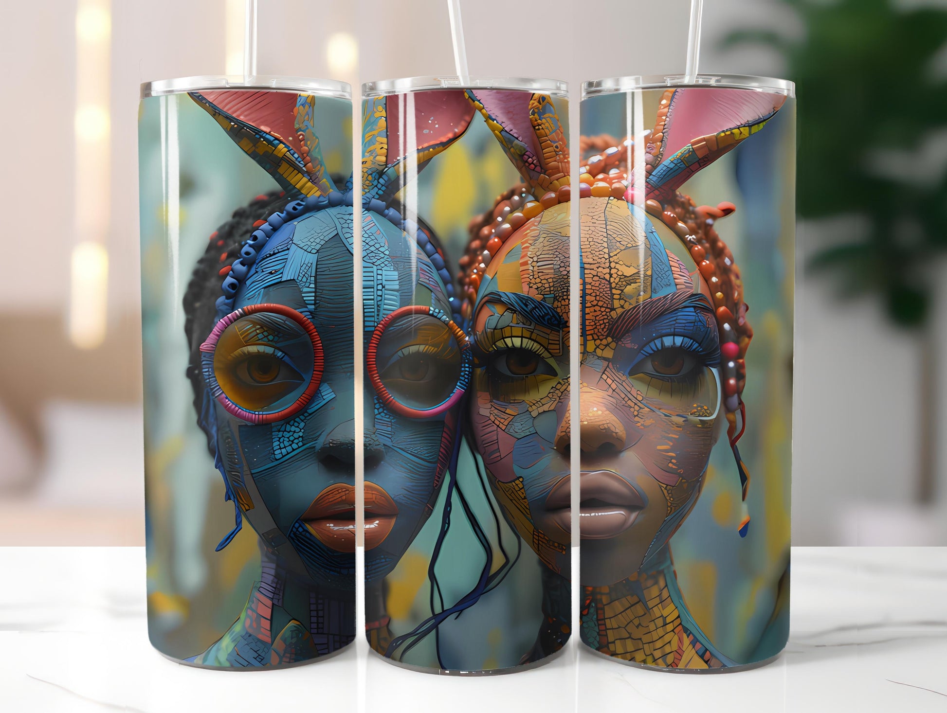 Afro-American Easter 3 Tumbler Wrap - CraftNest