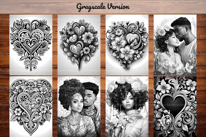 Afro-American Valentines Day Coloring Books - CraftNest