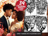 Afro-American Valentines Day Coloring Books