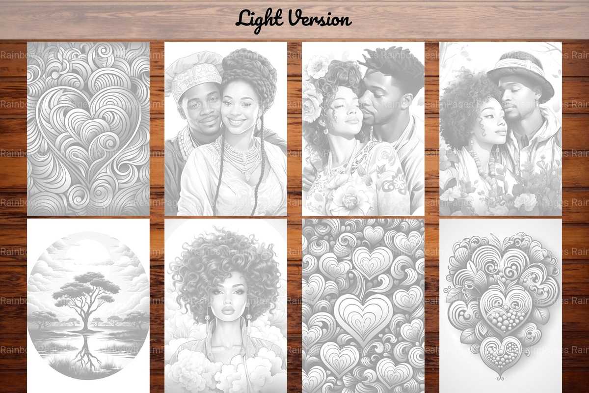 Afro-American Valentines Day Coloring Books - CraftNest