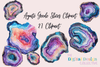 Agate Geode Slices Clipart Bundle