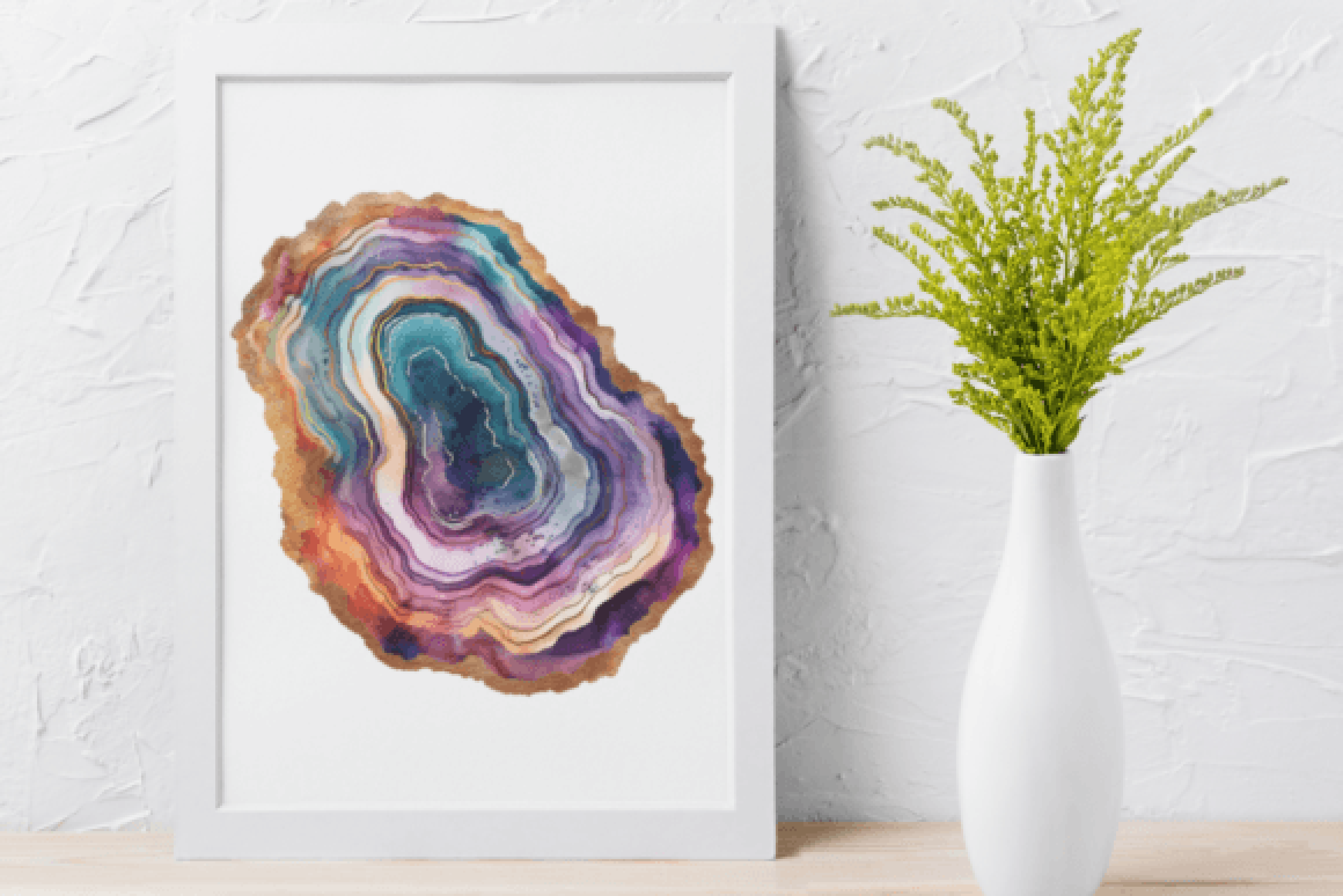 Agate Geode Slices Clipart Bundle