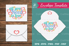 All You Need Is Love Envelope Template Bundle - CraftNest - Digital Crafting and Art