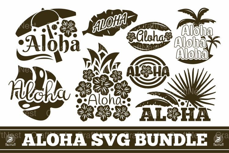 Aloha SVG Bundle - CraftNest - Digital Crafting and Art