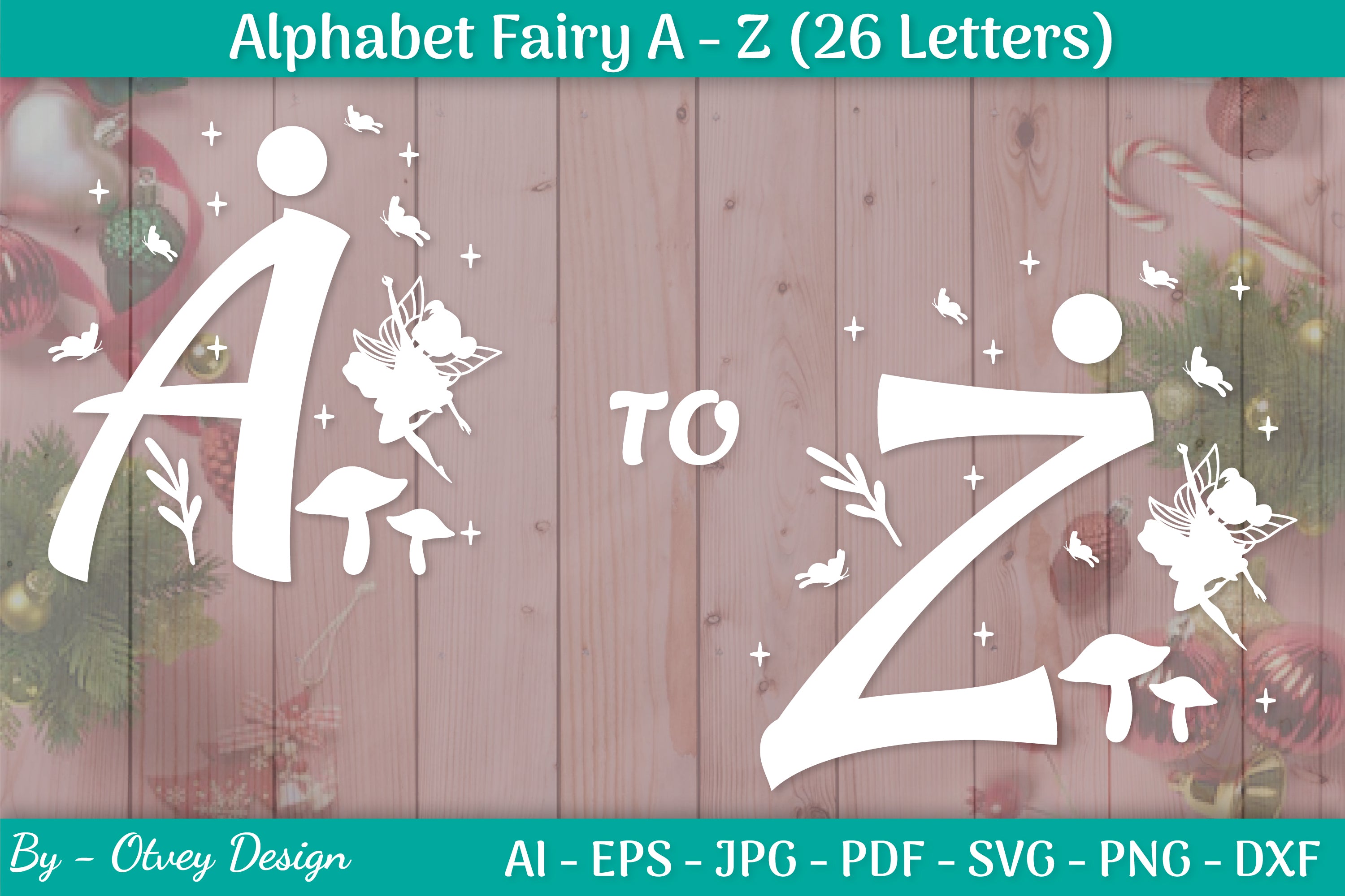 Alphabet Fairy A-Z SVG Bundle 2 - CraftNest - Digital Crafting and Art