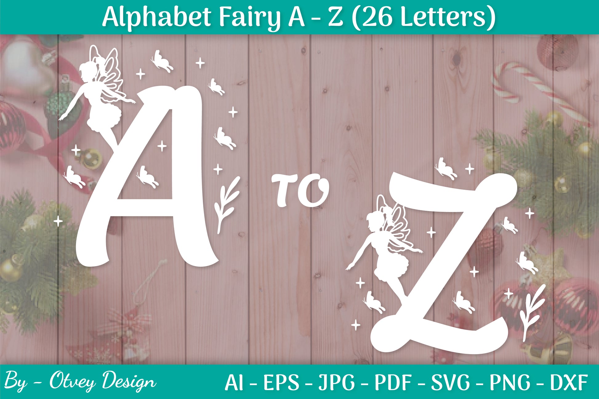 Alphabet Fairy A-Z SVG Bundle 3 - CraftNest - Digital Crafting and Art