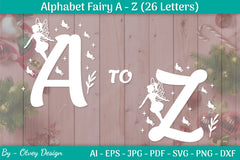 Alphabet Fairy A-Z SVG Bundle 3 - CraftNest - Digital Crafting and Art