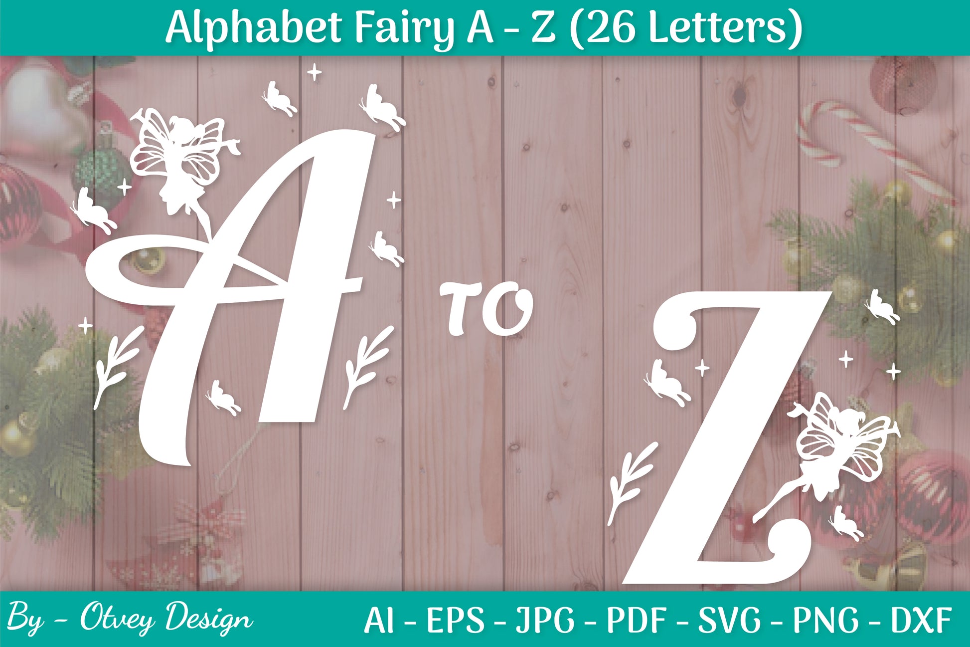 Alphabet Fairy A-Z SVG Bundle 4 - CraftNest - Digital Crafting and Art