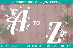 Alphabet Fairy A-Z SVG Bundle 4 - CraftNest - Digital Crafting and Art