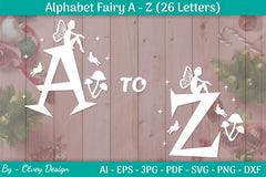 Alphabet Fairy A-Z SVG Bundle 5 - CraftNest - Digital Crafting and Art