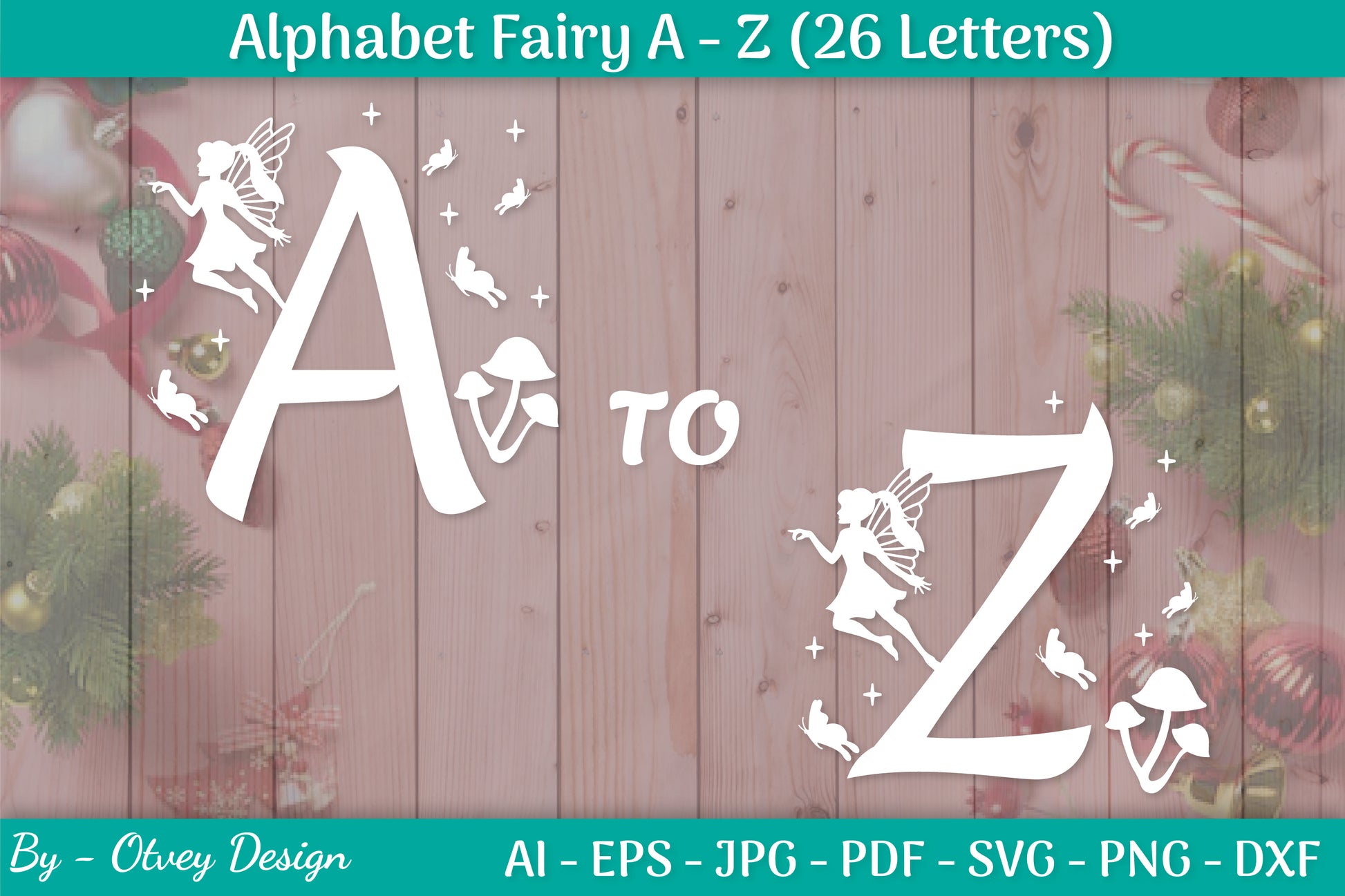 Alphabet Fairy A-Z SVG Bundle 6 - CraftNest - Digital Crafting and Art