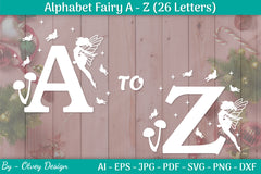 Alphabet Fairy A-Z SVG Bundle 7 - CraftNest - Digital Crafting and Art
