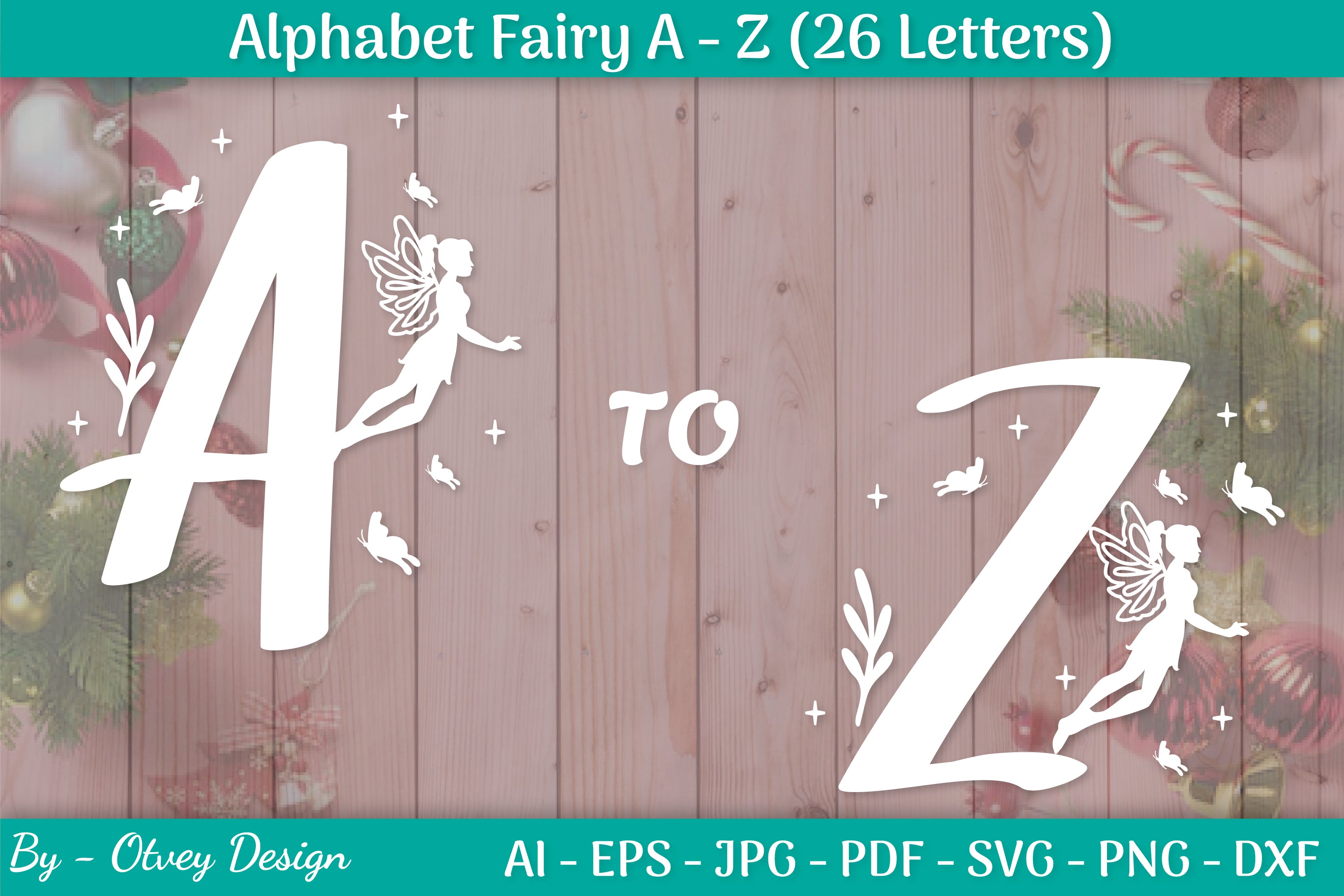 Alphabet Fairy A-Z SVG Bundle - CraftNest - Digital Crafting and Art