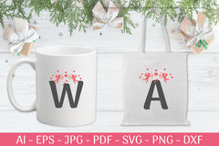 Alphabet Valentine SVG Bundle 1 - CraftNest - Digital Crafting and Art