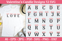 Alphabet Valentine SVG Bundle 1 - CraftNest - Digital Crafting and Art