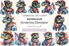 America Dinosaur 4th Of July Clipart Bundle